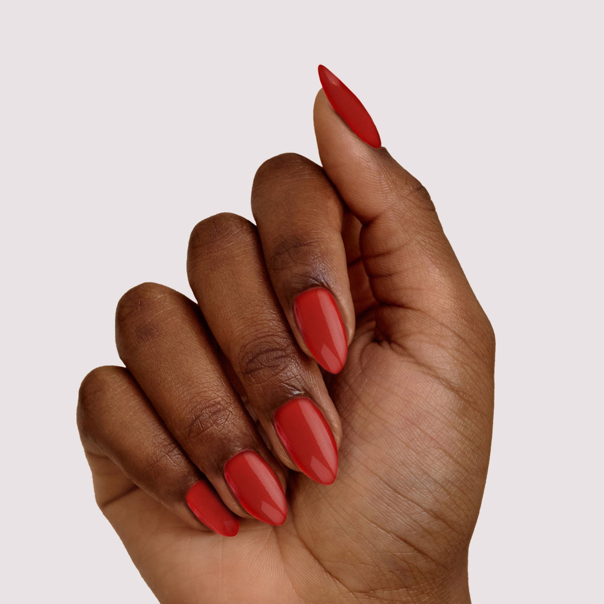 Slow Burn press on nails on model - Lilac St.