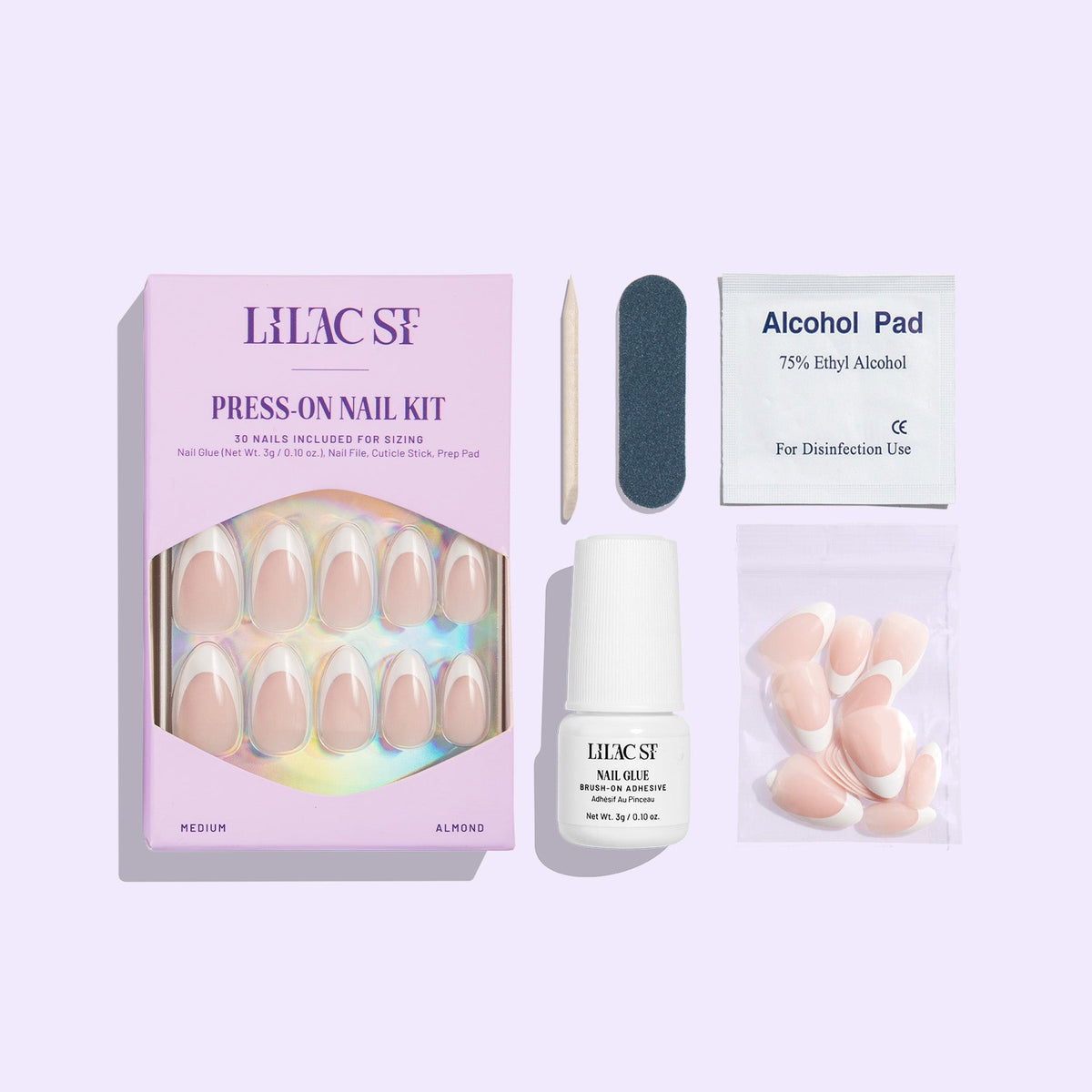 Boudoir press on nails kit - Lilac St.