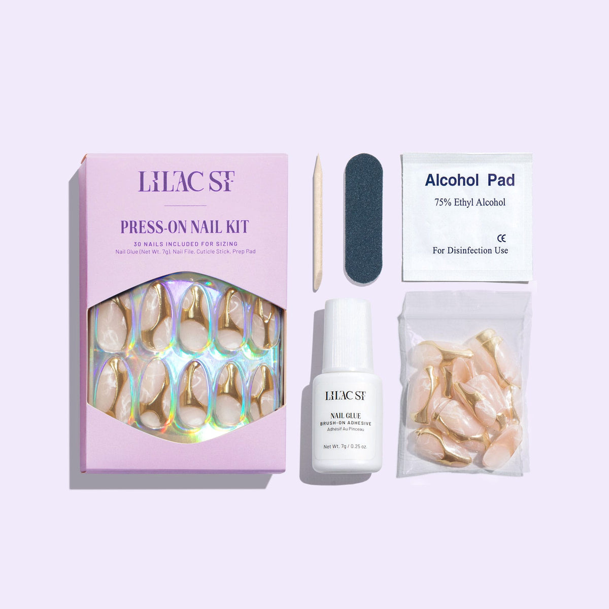 Gold In My Veins press on nails kit