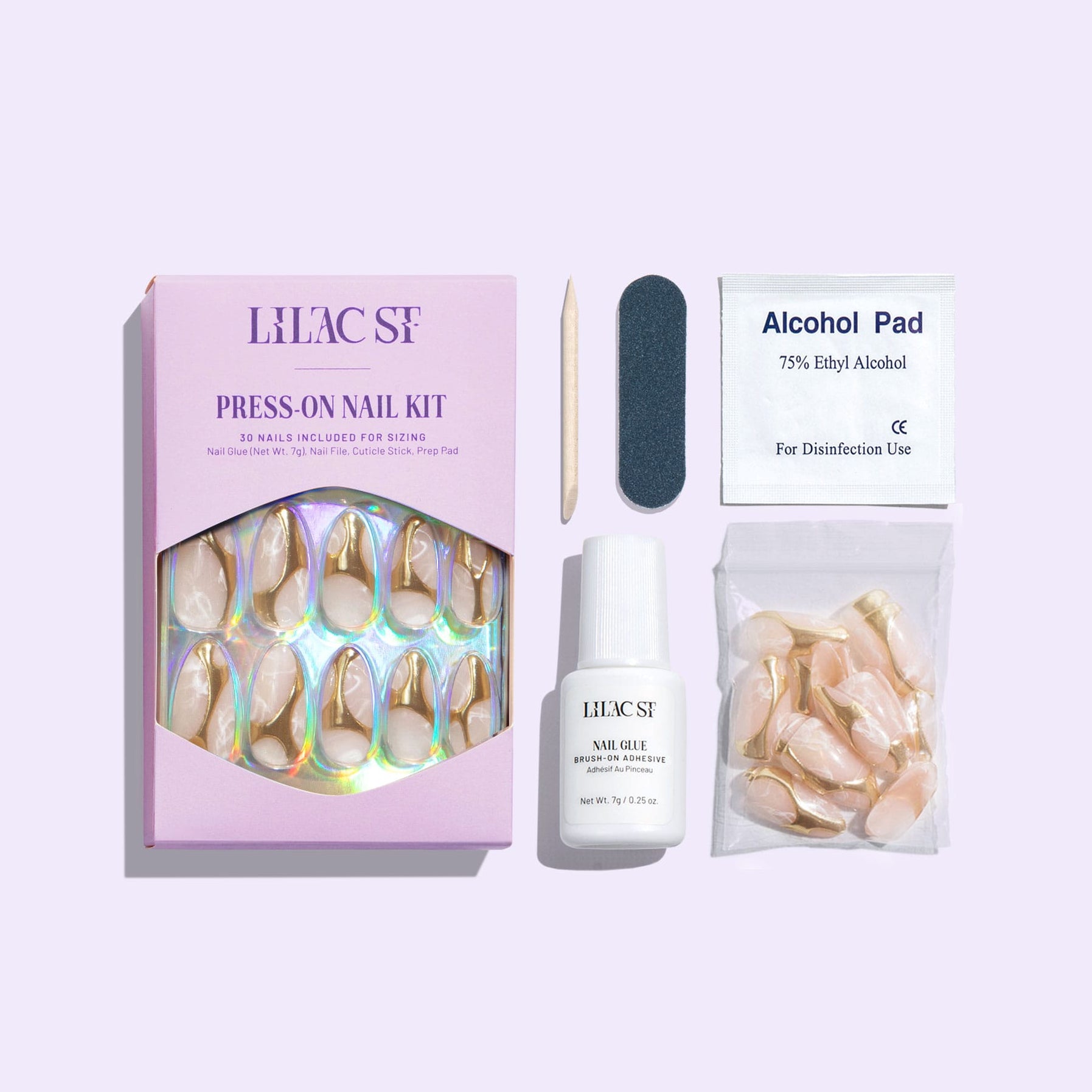 Gold In My Veins press on nails kit