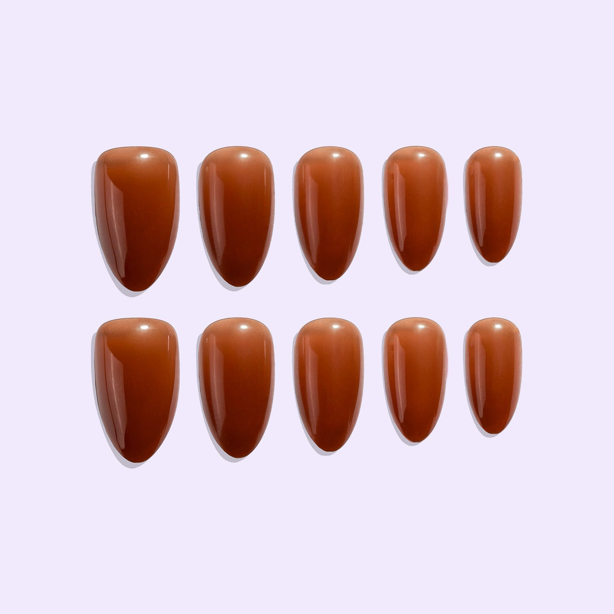 In Amber press on nails 10p - Lilac St.