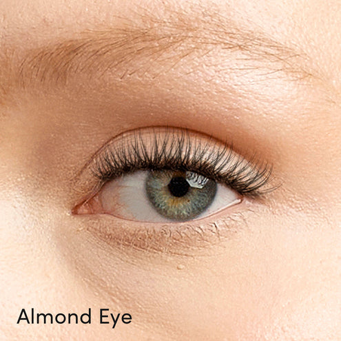 12mm eyelash extensions on almond eyes