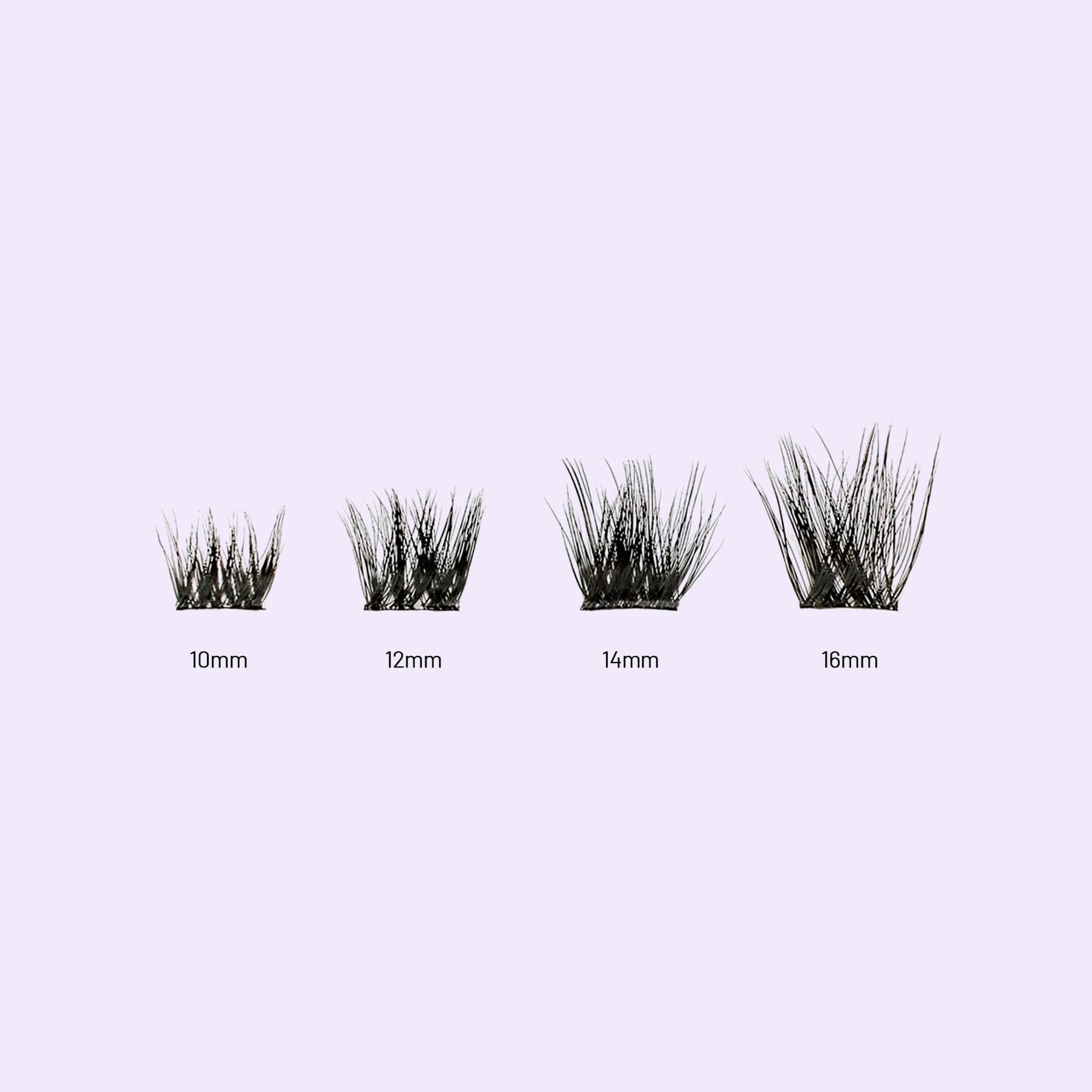 Lilac St. Icon Eyelash Extensions different lengths
