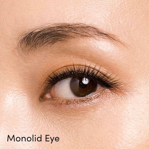 10 mm lash extensions on monolid eyes