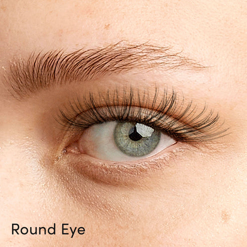 eyelash eextensions on round eyes