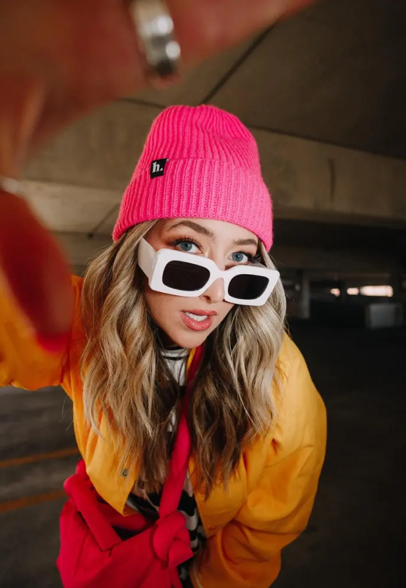 street-style look with lash extensions