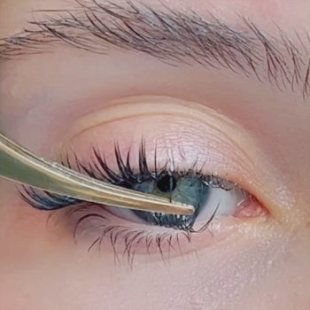applying lashes